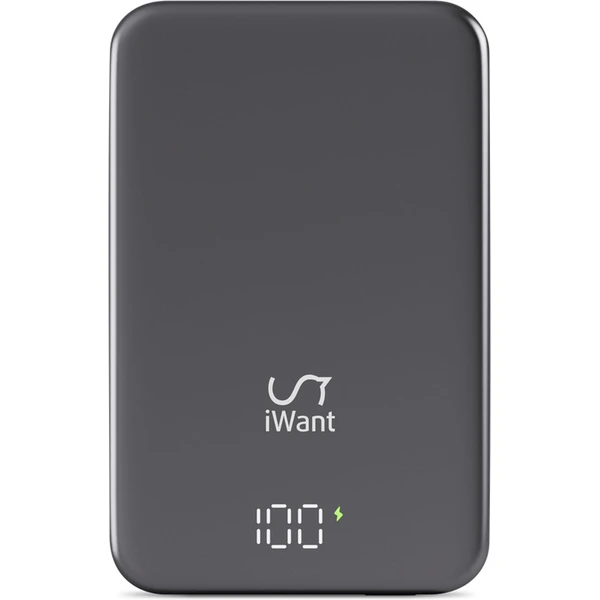 iWant Mag+ MagSafe hliníková powerbanka 10000 mAh vesmírne šedá - Powerbanky - Obrázok M3U6000P01