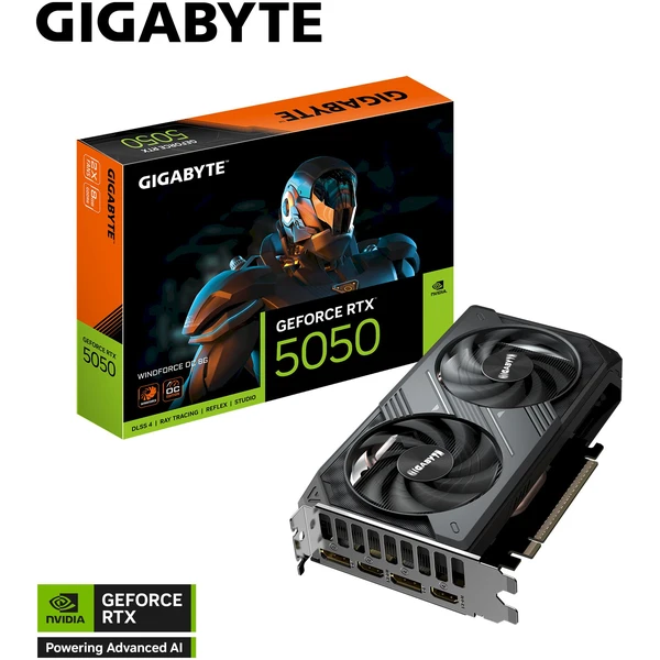 GIGABYTE NVIDIA GeForce RTX 5050 WINDFORCE OC 8G - Grafické karty - Obrázok M4BE000K01