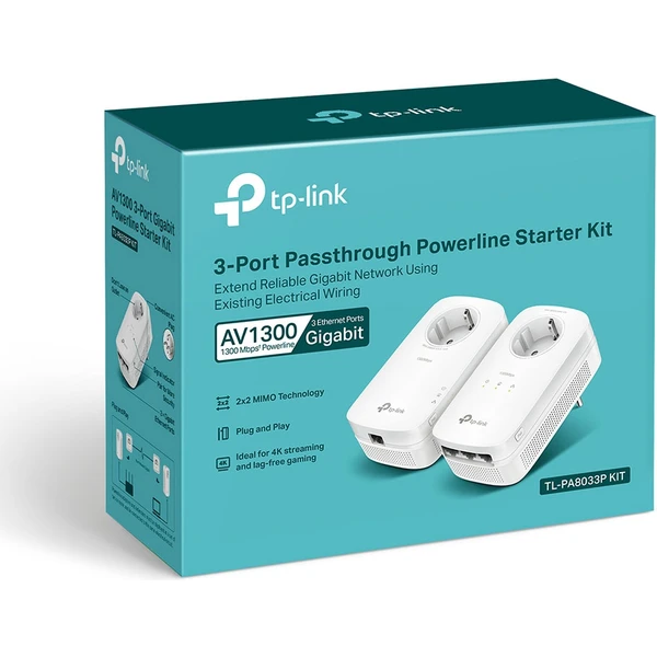 TP-Link TL-PA8033P KIT Powerline - Powerline - Obrázok M4P2000N01