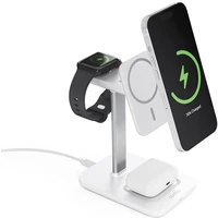 Spello 3in1 magnetická nabíjacia stanica MagSafe kompatibilná biela - Nabíjačky