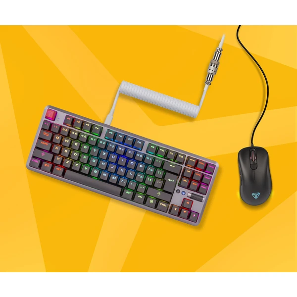 Yenkee YCU COIL WE krútený kábel USB-A/USB-C biely - Káble - Obrázok M5A4000N01