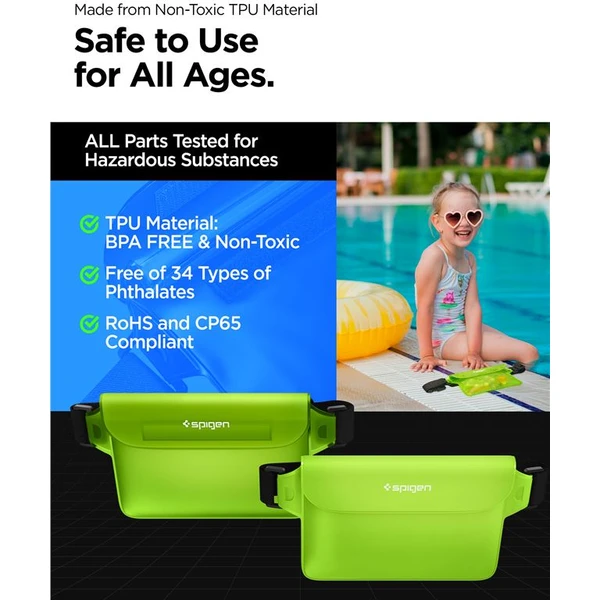 Spigen Aqua Shield WaterProof Waist Bag A620 2 Pack zelený - Puzdra - Obrázok M5N5000701