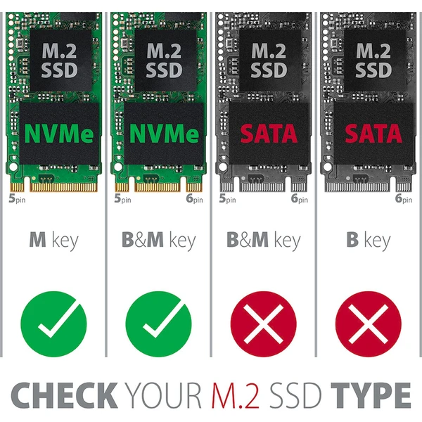 AXAGON EEM2-UB2 externý SSD box čierny - Externé boxy - Obrázok M5RA000N01