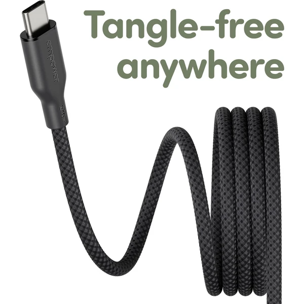 PanzerGlass USB-C/USB-C magnetický napájací kábel 240W 1,5m čierny - Káble a redukcie - Obrázok M63J000K01