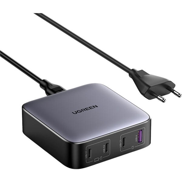 UGREEN Nexode 100W nabíjačka (3x USB-C/1x USB-A) sivá