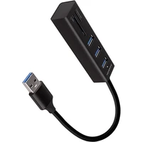 AXAGON HMACR3A USB 3.2 Gen 1 húb porty 3x USBA + čítačka kariet SD/microSD kovový kábel USBA 20 - USB huby