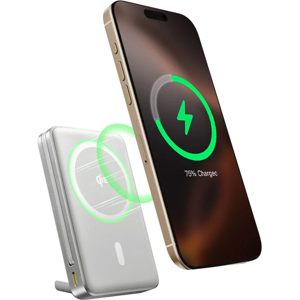 Powerbanka Baseus Nomos Qi2 10000mAh 45W s káblom USB-C sivá - Powerbanky - Obrázok M7AE000N01