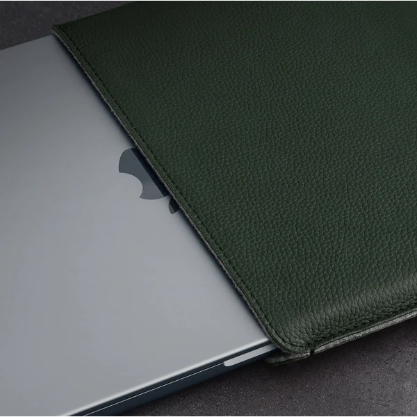 Woolnut kožené Sleeve puzdro pre 16" MacBook Pro tmavo zelené - Puzdra - Obrázok M7SR100501