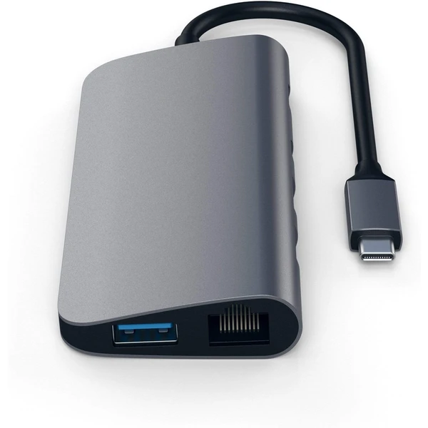 Satechi Multimedia húb vesmírne šedý - USB huby - Obrázok M8ME100301