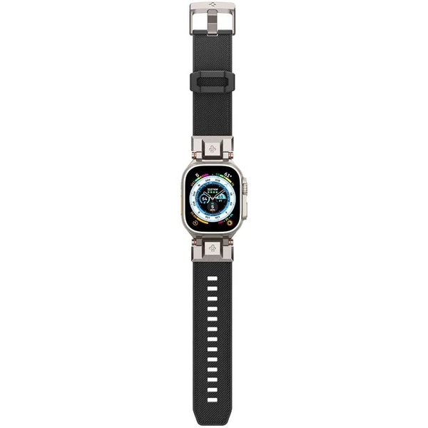 Spigen DuraPro Armor remienok Apple Watch Ultra 49/46/45/44/42mm strieborný/čierny - Remienky - Obrázok M8N5000701