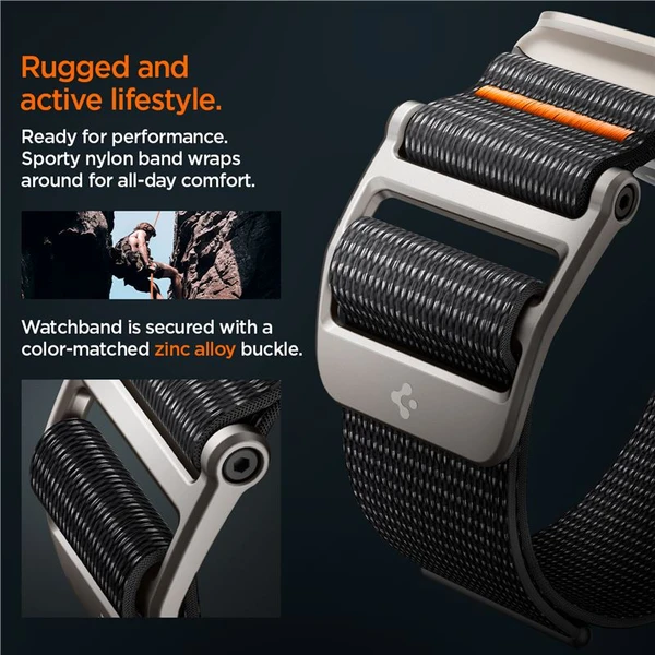 Spigen DuraPro Flex Ultra remienok Apple Watch 49/46/45/44/42mm čierny - Remienky - Obrázok M9N2000P01