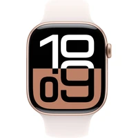Apple Watch Series 10 Cellular 42mm Ružovo zlatý hliník so svetlo rumeným športovým remienkom S/M - Inteligentné hodinky