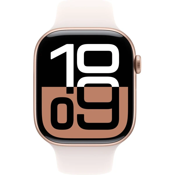 Apple Watch Series 10 Cellular 42mm Ružovo zlatý hliník so svetlo rumeným športovým remienkom S/M (Ďalšia) - Inteligentné hodinky - Hlavný obrázok