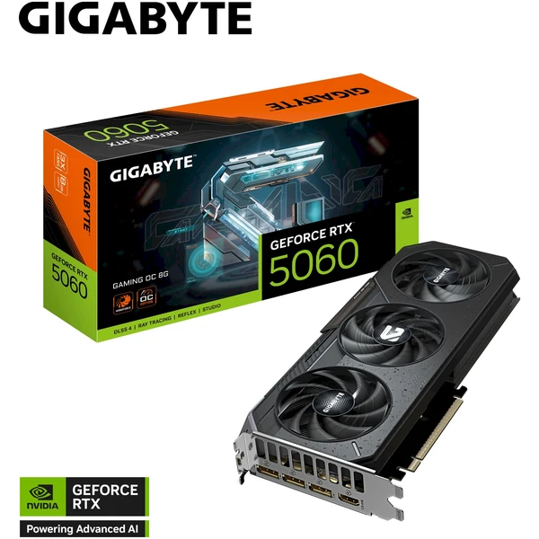 GIGABYTE NVIDIA GeForce RTX 5060 GAMING OC 8G - Grafické karty - Obrázok M9UF000J01