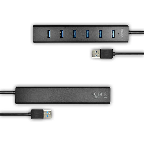 AXAGON HUESA7BP 7x USB3.0 ALU  - USB huby - Obrázok MA7HF00101
