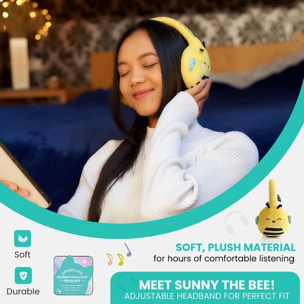 Lazerbuilt bezdrôtové slúchadlá Squishmallows - Sunny (plyšové) - Slúchadlá - Obrázok MABG000K01