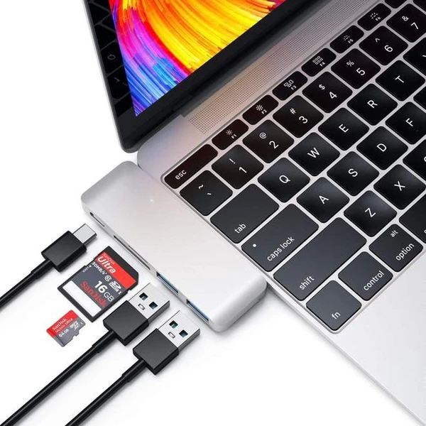 Satechi Passthrough USB hub pre MacBook strieborný - USB huby - Obrázok MACE100301