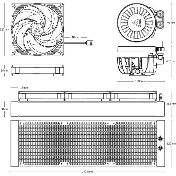 ARCTIC Liquid Freezer III - 360 - Chladiče - Obrázok MAV4000L01