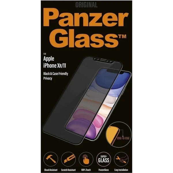 PanzerGlass Edge-to-Edge Privacy Apple iPhone Xr/11 čierne - Ochranné fólie a sklo - Obrázok MBAT000301