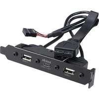 Akasa USB 3.1 gén 1 typ C a 2x Typ A 2.0 záslepka - USB huby