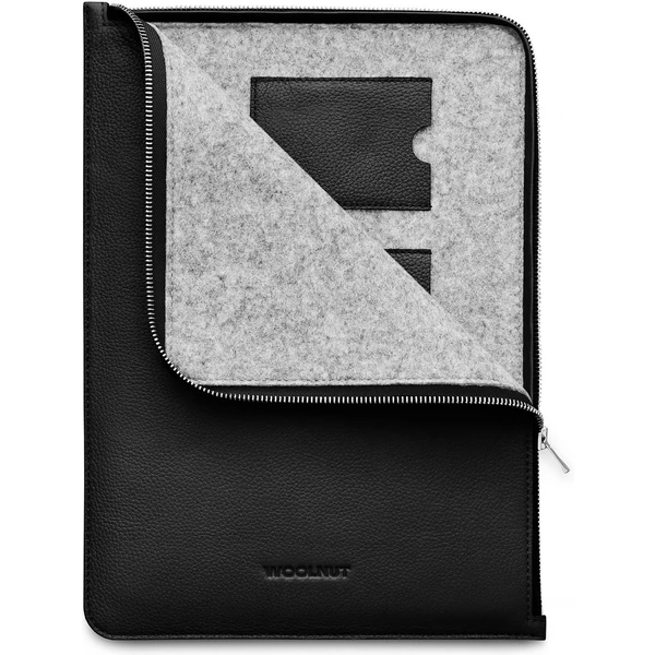 Woolnut Leather Folio kožené puzdro pre MacBook Air 13"/MacBook Pro 14"/MacBook Pro 13" čierne - Puzdra - Obrázok MBG7000601