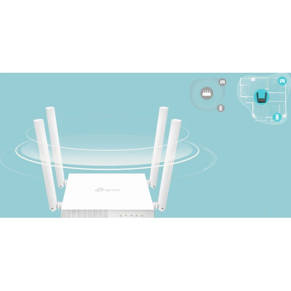 TP-Link Archer C24 Wi-Fi 5 smerovač biely - Wi-Fi routery - Obrázok MBKN600301