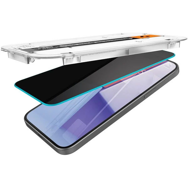 Spigen Glass tR EZ Fit Privacy 2 Pack tvrdené sklo iPhone 16 Plus/15 Plus číre - Ochranné fólie a sklo - Obrázok MBX8000601