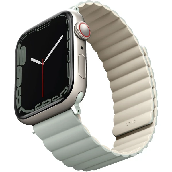 UNIQ Revix obojstranný remienok pre Apple Watch 42/41/40/38mm Sage (šedozelený/béžový) - Remienky - Obrázok MC3WF00101