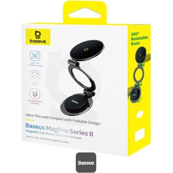 Baseus MagPro Series II držiak do auta s magnetom na palubnú dosku čierny - Držiaky - Obrázok MC9R000K01