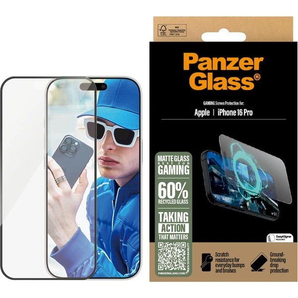 PanzerGlass® Gaming sklo pre hráčov Apple iPhone 16 Pro - Ochranné fólie a sklo - Obrázok MD08000P01