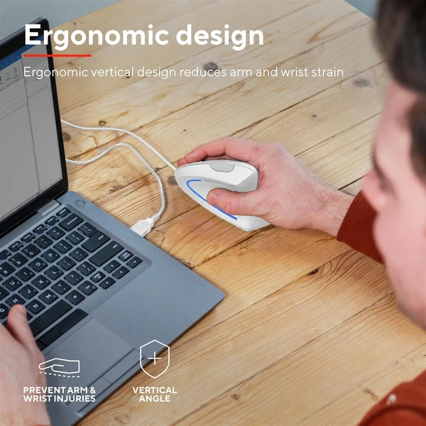 Trust Verto ergonomická myš biela - Myši - Obrázok MD30000P01
