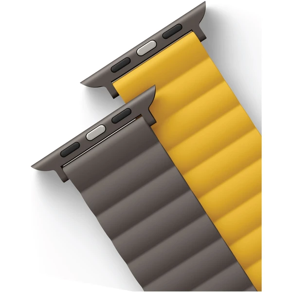 UNIQ Revix obojstranný remienok pre Apple Watch 49/46/45/44/42mm Mustard (Horčicový/Khaki) - Remienky - Obrázok MD3WF00101