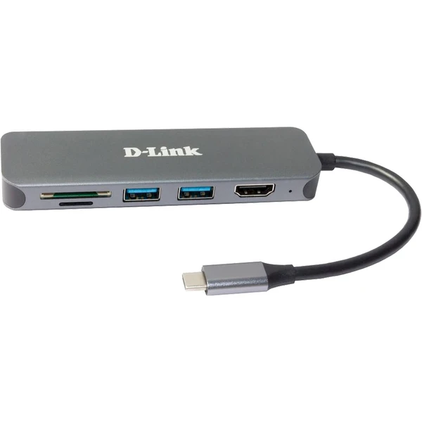 D-Link 6v1 USB-C Hub + čítačka kariet antracitový - USB huby - Obrázok MDLK000K01