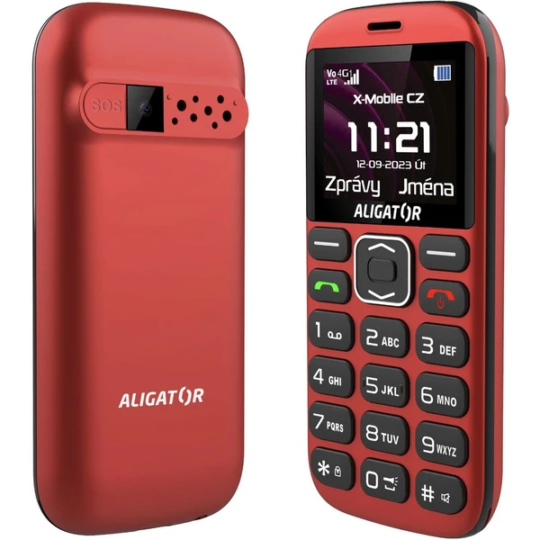 Aligator A720 4G Senior + nabíjací stojanček červený - Mobilné telefóny - Obrázok MDP0000L01