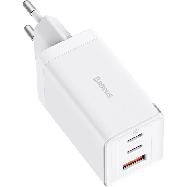 Rýchlonabíjačka do siete Baseus GaN5 Pro 65W 2x USB-C, 1x USB biela - Nabíjačky - Obrázok MFGE000L01
