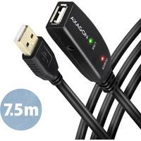 AXAGON USB-A/USB-A predlžovací kábel 7,5m čierny - Káble a redukcie