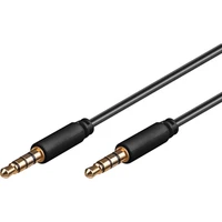 PremiumCord 3,5mm/3,5mm kábel pozlátené konektory 0,5m čierny - Káble a redukcie