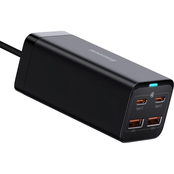 Rýchlonabíjačka do siete Baseus GaN3, 2xUSB-A, 2xUSB-C 100W čierna - Nabíjačky - Obrázok MGGE000L01