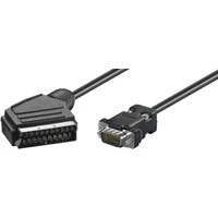 PremiumCord SCART/VGA kábel 2m čierny - Káble a redukcie
