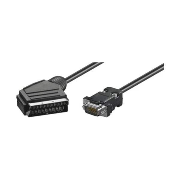 PremiumCord SCART/VGA kábel 2m čierny - Káble a redukcie - Hlavný obrázok