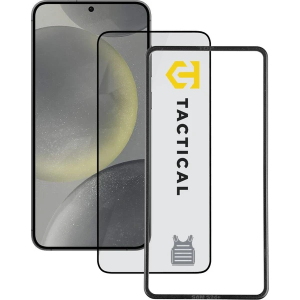 Tactical Glass Impact Armour sklo pre Samsung S24+/S25+ čierne - Ochranné fólie a sklo - Hlavný obrázok
