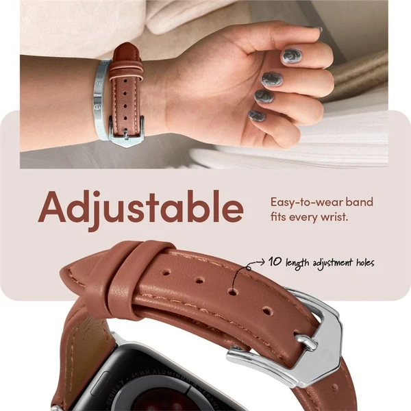 Spigen Kajuk Watch Band remienok Apple Watch 41/40/38mm hnedý - Remienky - Obrázok MHC5000L01