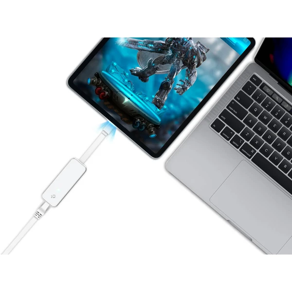 TP-LINK UE300C adaptér USB-C na Ethernet, biely - Sieťové karty - Obrázok MIGFF00101