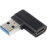 PremiumCord USB-C/USB-A redukcia so zahnutým konektorom čierna - Káble a redukcie