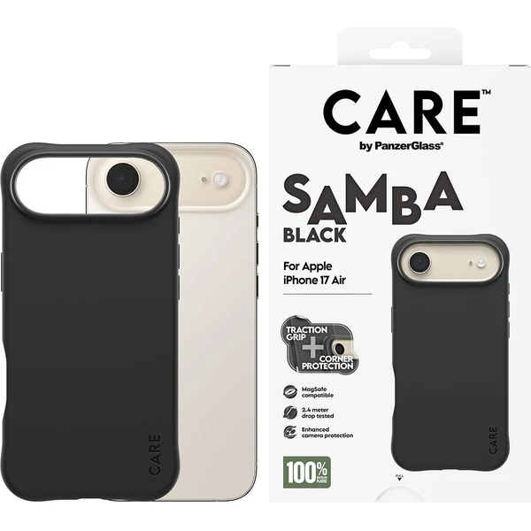 PanzerGlass® CARE Samba kryt s MagSafe Apple iPhone Air Black - Puzdra - Obrázok MKDH000K01