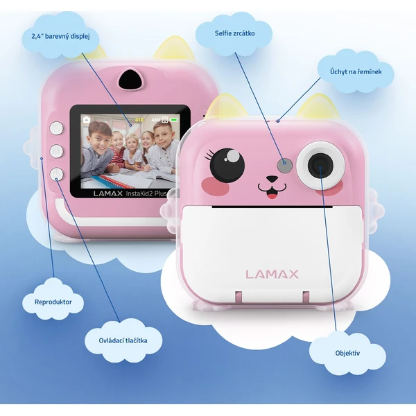 LAMAX InstaKid2 Plus detský fotoaparát ružový - Fotoaparáty - Obrázok MKSL000K01