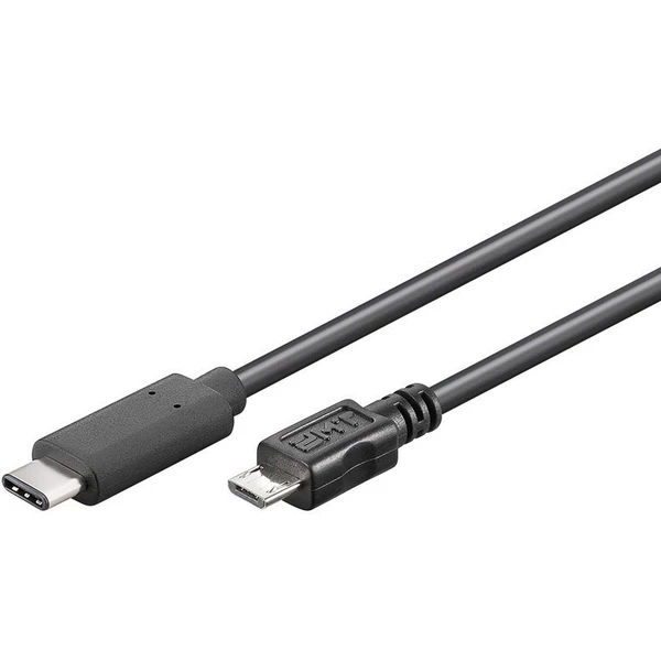 PremiumCord USB-C/MicroUSB-B napájací kábel 2,5W 0,6m čierny - Káble a redukcie - Hlavný obrázok