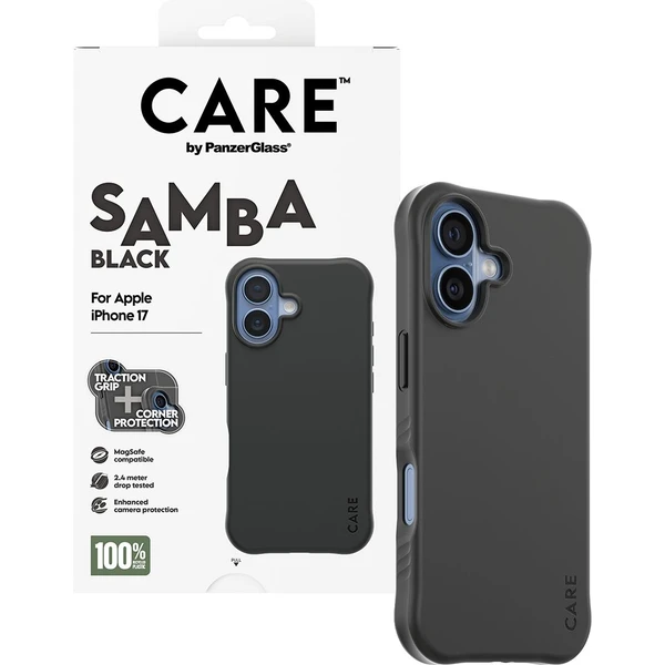 PanzerGlass® CARE Samba kryt s MagSafe Apple iPhone 17 Black - Puzdra - Obrázok MLDH000K01