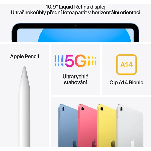Apple iPad 10,9" 64GB Wi-Fi + Cellular modrý (Kategória C) - Tablety - Obrázok MO0I300401