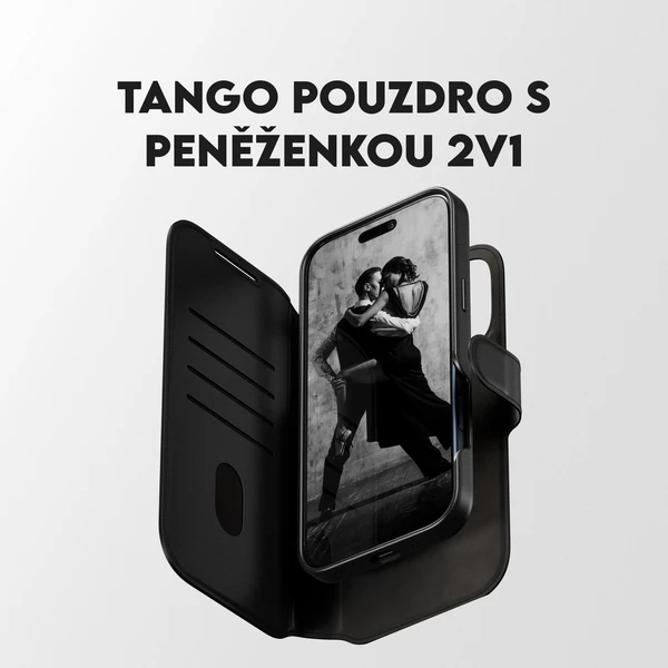PanzerGlass® CARE Tango 2v1 Wallet púzdro s MagSafe Apple iPhone 17 Pro Max čierne - Puzdra - Obrázok MOEH000K01